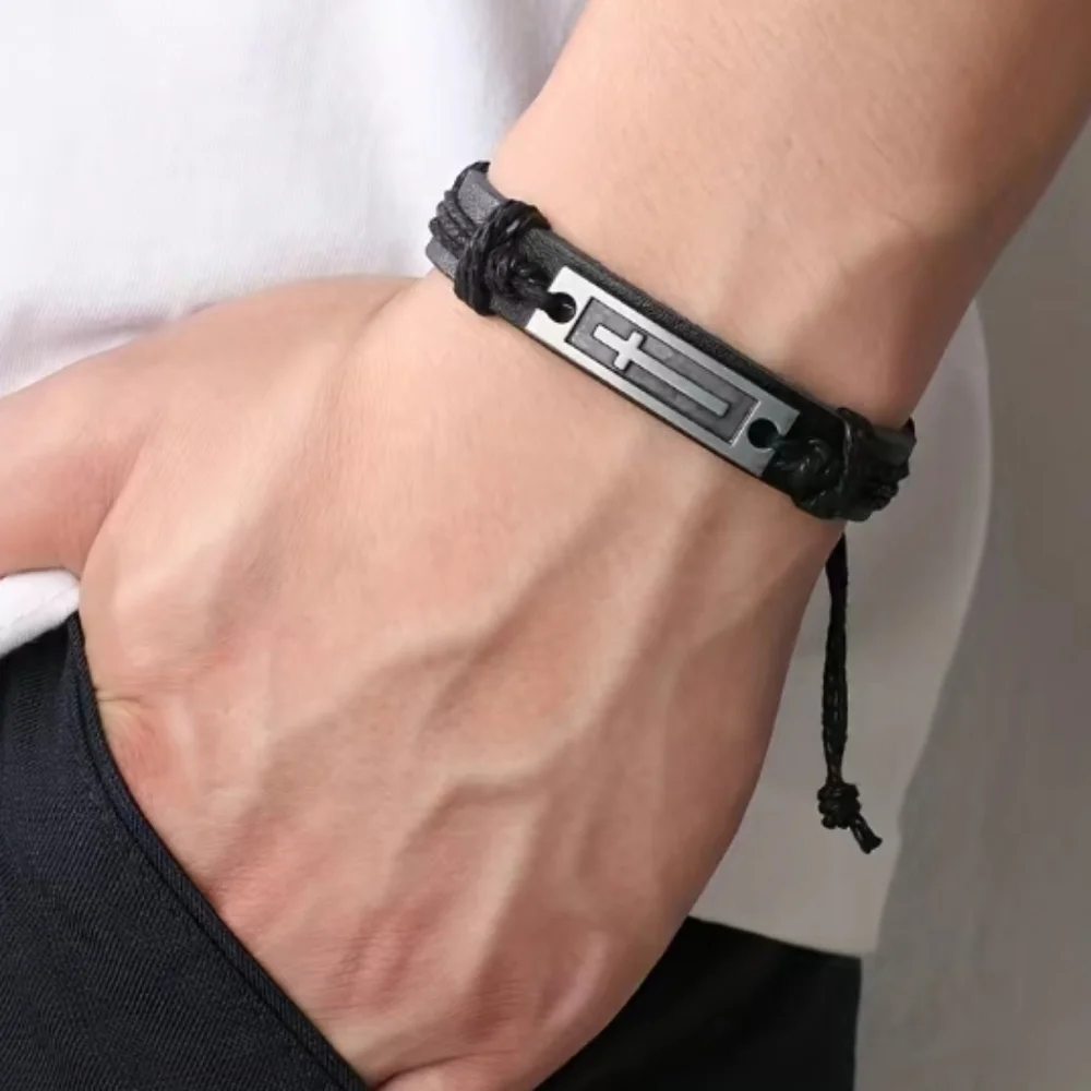 Black Cross Bracelet